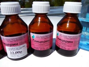 вывести пятно от чернил глицерином