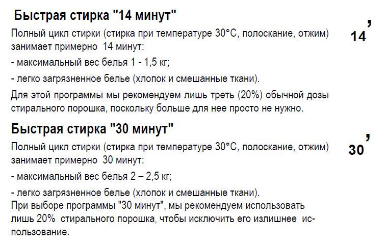 Виды стирок в стиральной машине