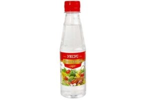 оттереть пятно от слайма уксусом